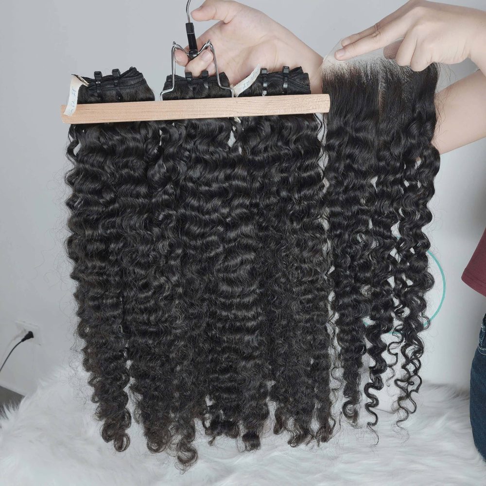 Virgin Unprocessed Hair Bundles Burmeses Curly