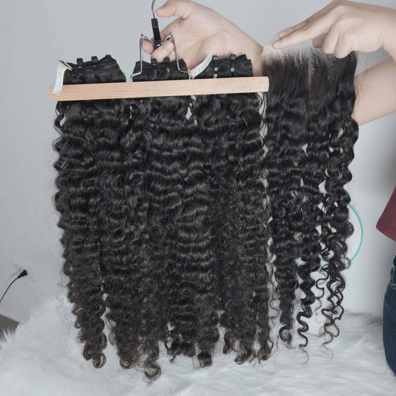 Virgin Unprocessed Hair Bundles Burmeses Curly