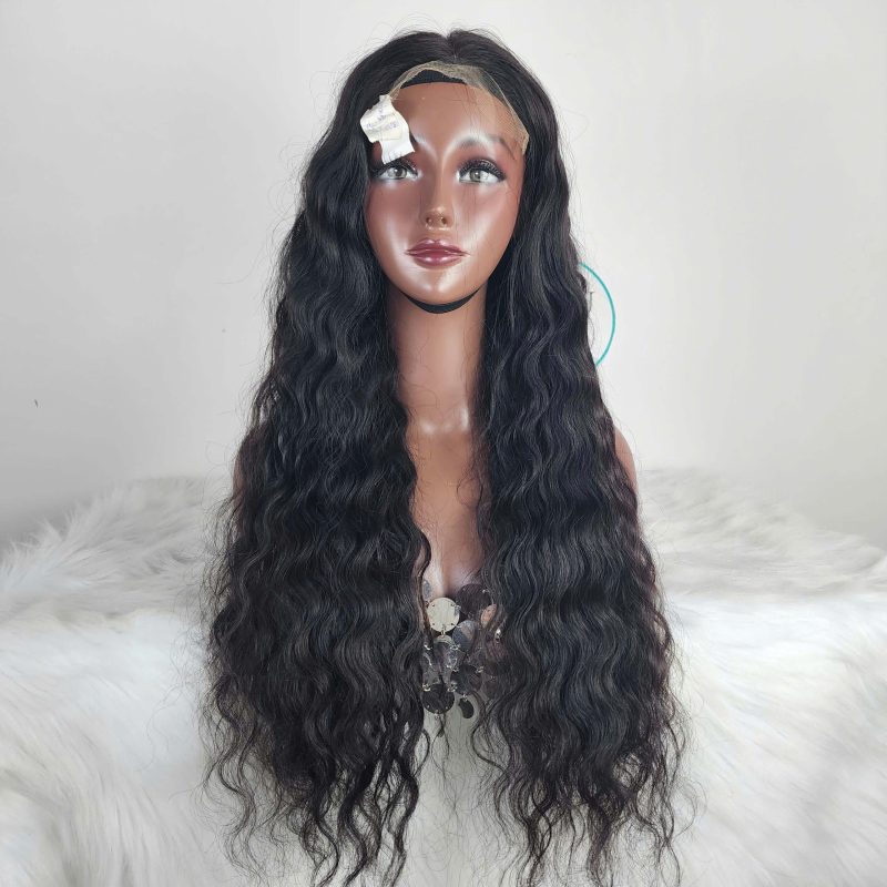 28 Inches Deep Wave Wig – Dark Color Virgin Human Hair, Premium Standard