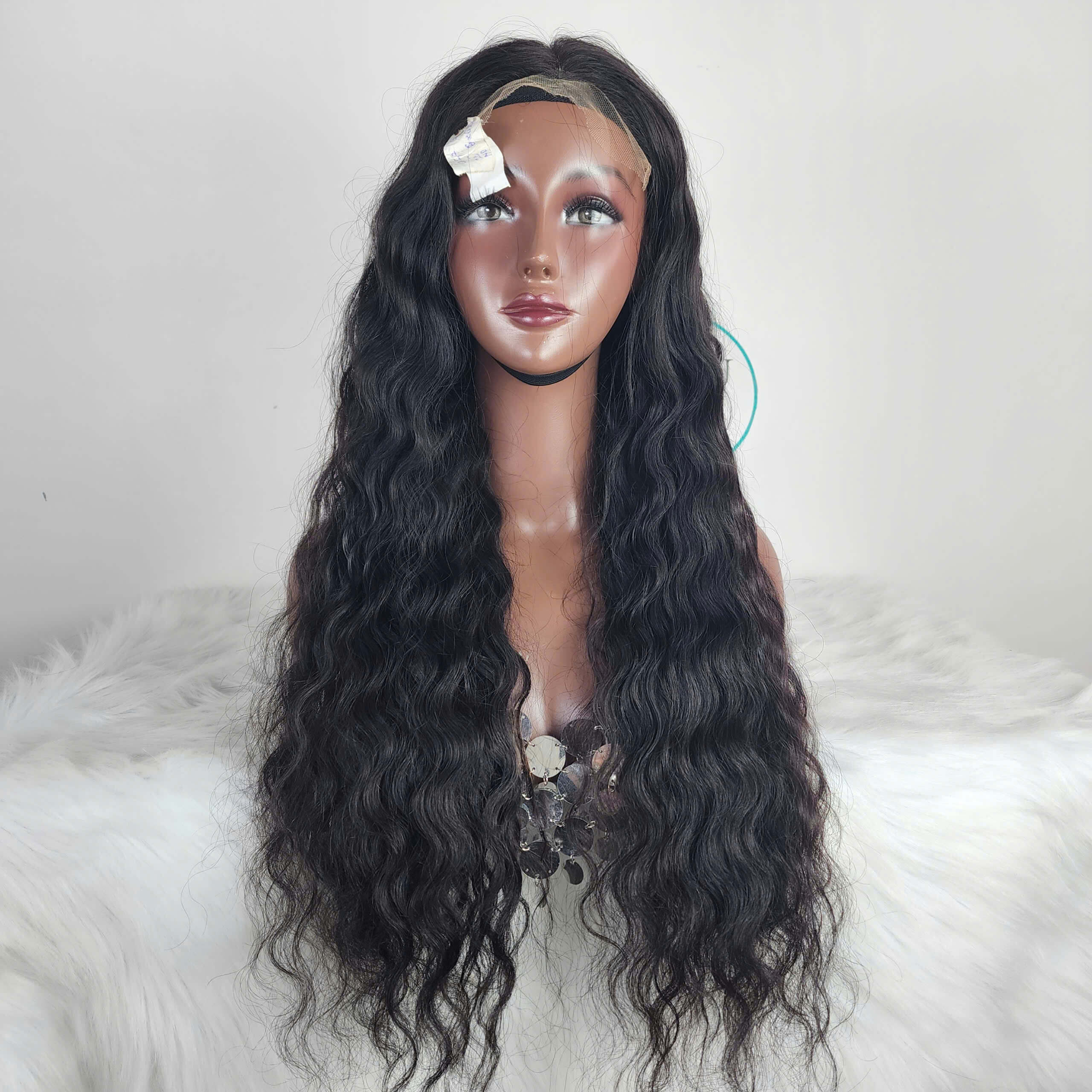 28 Inches Deep Wave Wig – Dark Color Virgin Human Hair, Premium Standard
