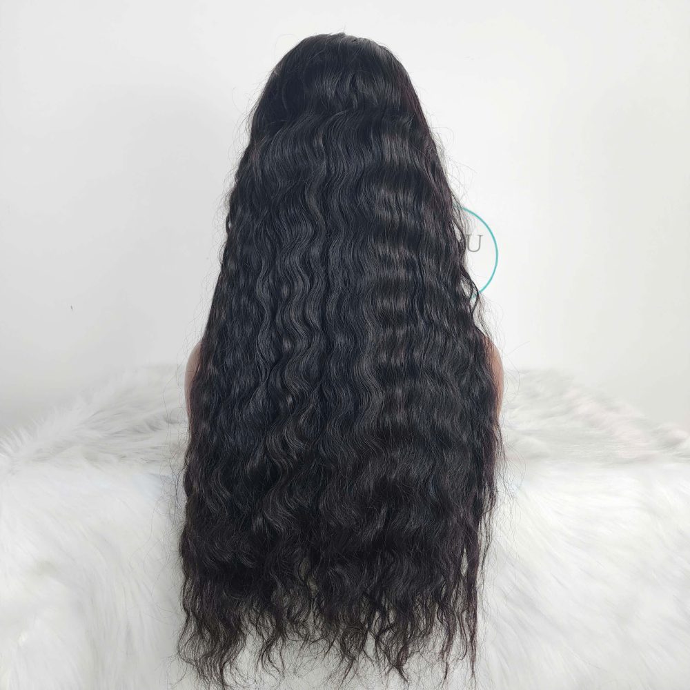 28 Inches Deep Wave Wig – Dark Color Virgin Human Hair, Premium Standard