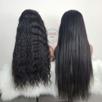 28 Inch Deep Wave Lace Front Wigs Human Hair 200% Density HD Transparent 7 HD RAW Straight Hair Frontal Wig – Premium Vietnamese Raw Human Hair