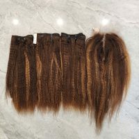 raw kinky straight hair bundles