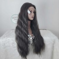 Natural Straight Raw Vietnamese Human Hair Wig 13×4 Frontal Swiss Lace 3 Natural Straight Hair Wig Vietnamese