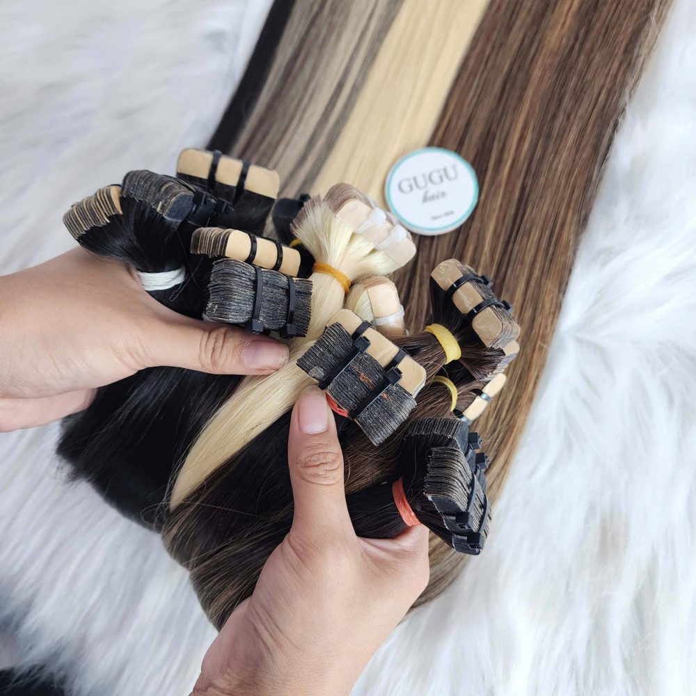 Best tape in hair extensions with 100% raw human hair