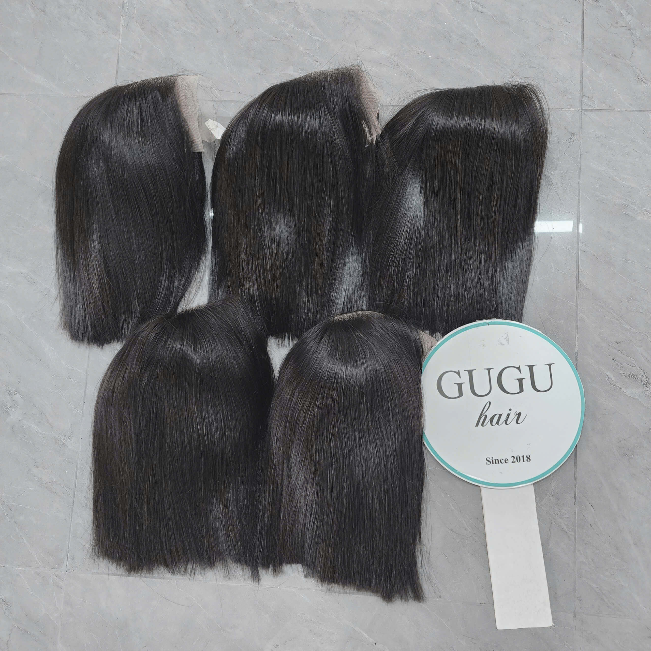 Shop High-Quality 10 Inch 5x5 Closure Bob Wigs Made from 100% Human Hair Vietnamese 4 Raw vietnamese straight hair wholesale