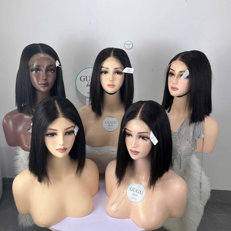 10 inches Side Part Bob Wig Glueless Invisible Lace Front Wig