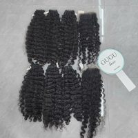 Premium Deep Wave Human Hair Bundles - Human Hair Wig 3 raw burmese curly bundles