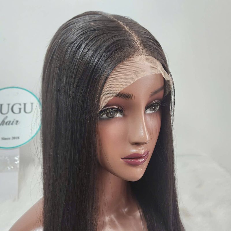 30 inch bone straight human hair wig, Bone straight wig with 13x4 lace frontal, Long human hair lace frontal wig for women
