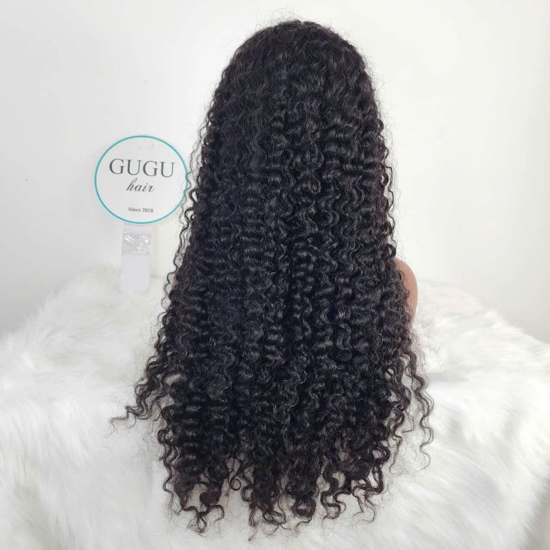Back View: Long Burmese Curly Wig
