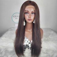 Natural Straight Lace Front Wig – 26 Inch Soft Brown Human Hair Wig by GUGU Hair 2 Natural Straight Lace Front Wig – 26 Inch Soft Brown Human Hair Wig by GUGU Hair