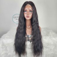Soft Natural Wave Lace Front Wig – 28 Inch Deep Wave Human Hair Wig by GUGU Hair
