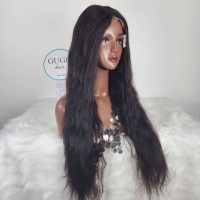 Soft Natural Wave Lace Front Wig – 28 Inch Deep Wave Human Hair Wig by GUGU Hair