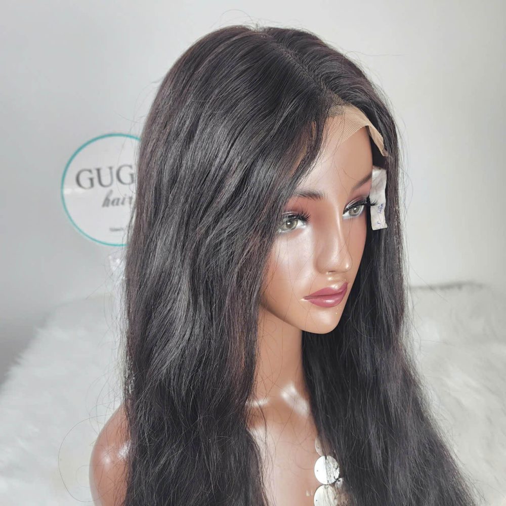 Soft Natural Wave Lace Front Wig – 28 Inch Deep Wave Human Hair Wig by GUGU Hair
