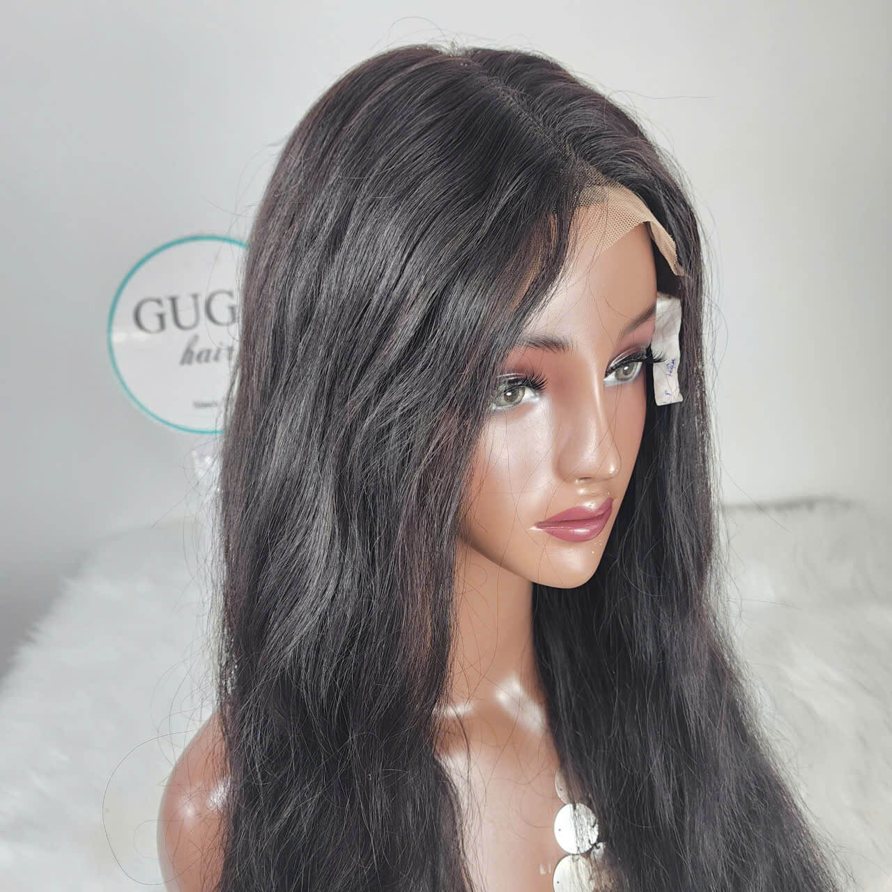 Soft Natural Wave Lace Front Wig – 28 Inch Deep Wave Human Hair Wig by GUGU Hair