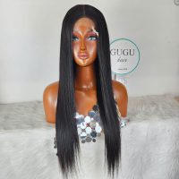 Straight HD Lace Wig 28 Inch – Natural Black Long Wig for Everyday Glam | GUGU Hair