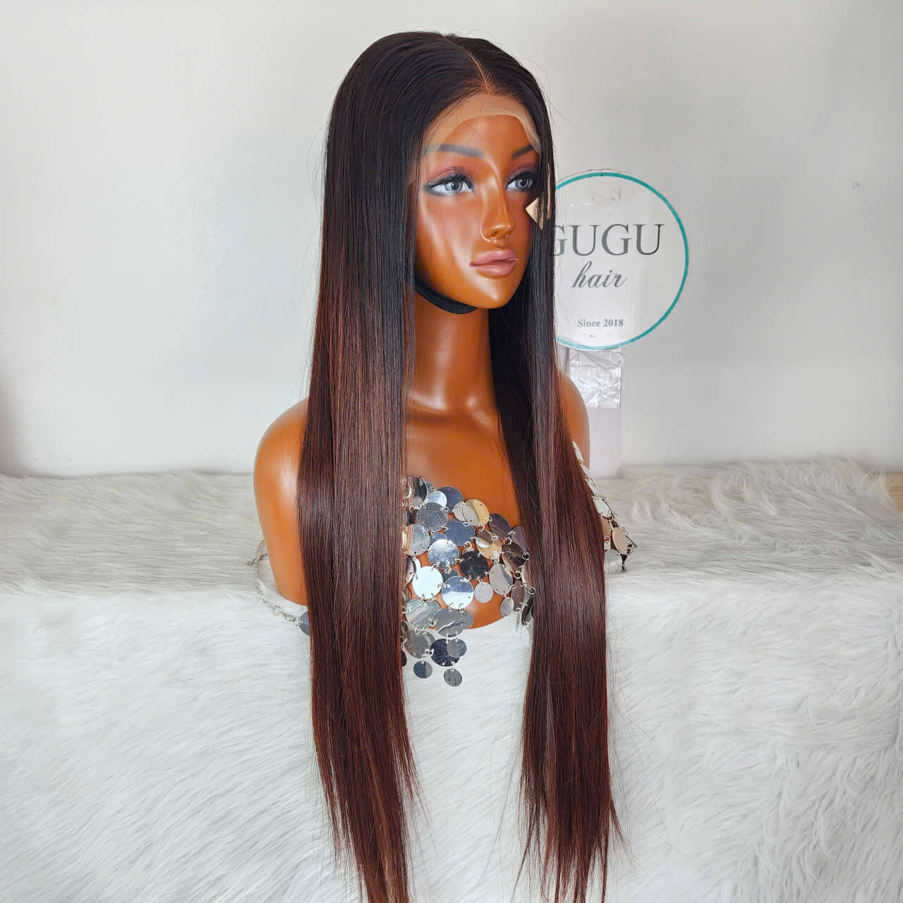 Bone Straight Ombre Brown Wig 30 Inches – Long Sleek Lace Wig for a Natural Glam Look 9 Bone Straight Ombre Brown Wig 30 Inches – Long Sleek Lace Wig for Natural Glam Look