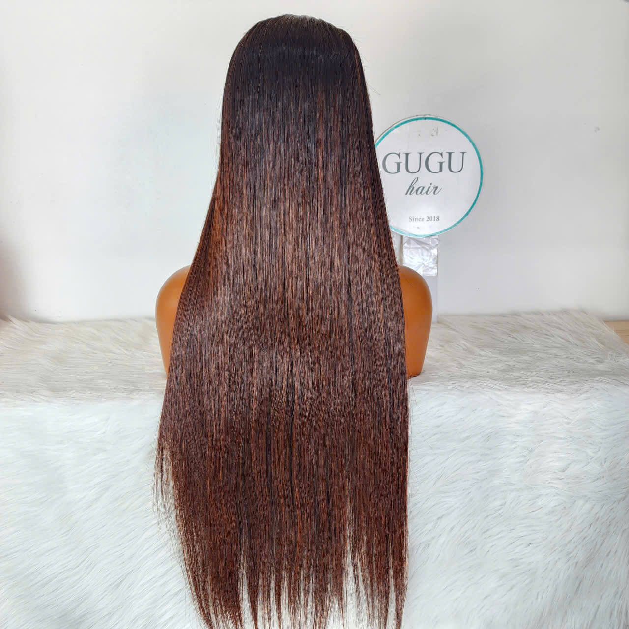 Bone Straight Ombre Brown Wig 30 Inches – Long Sleek Lace Wig for a Natural Glam Look 11 Bone Straight Ombre Brown Wig 30 Inches – Long Sleek Lace Wig for Natural Glam Look