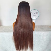 Bone Straight Ombre Brown Wig 30 Inches – Long Sleek Lace Wig for a Natural Glam Look 7 Bone Straight Ombre Brown Wig 30 Inches – Long Sleek Lace Wig for Natural Glam Look