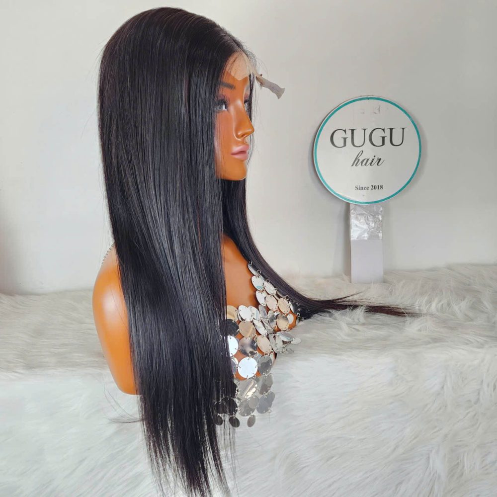 Straight HD Lace Wig 28 Inch – Natural Black Long Wig for Everyday Glam | GUGU Hair