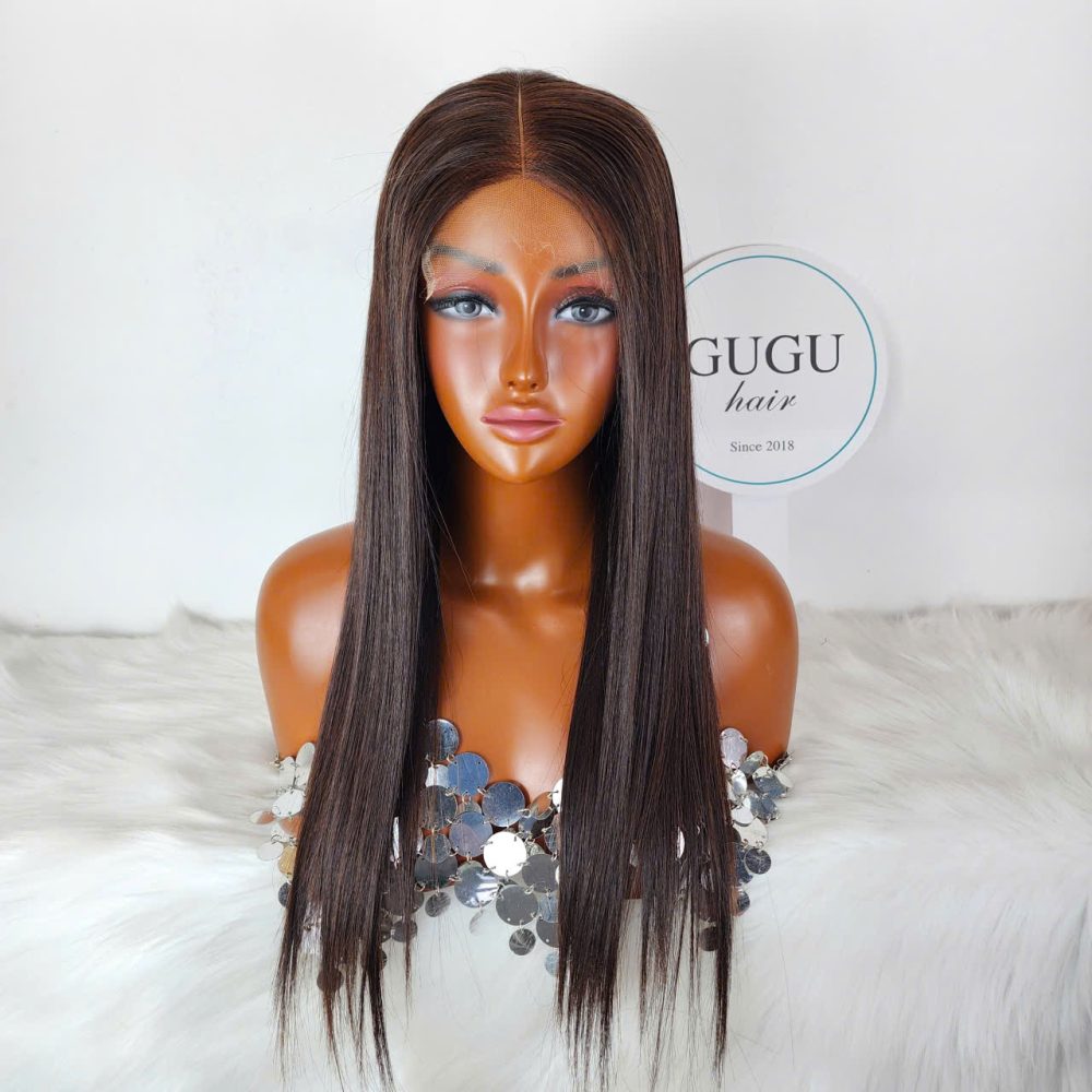 22 Inch Bone Straight Wig Vietnamese Hair 5x5 HD Lace | GUGUHAIR