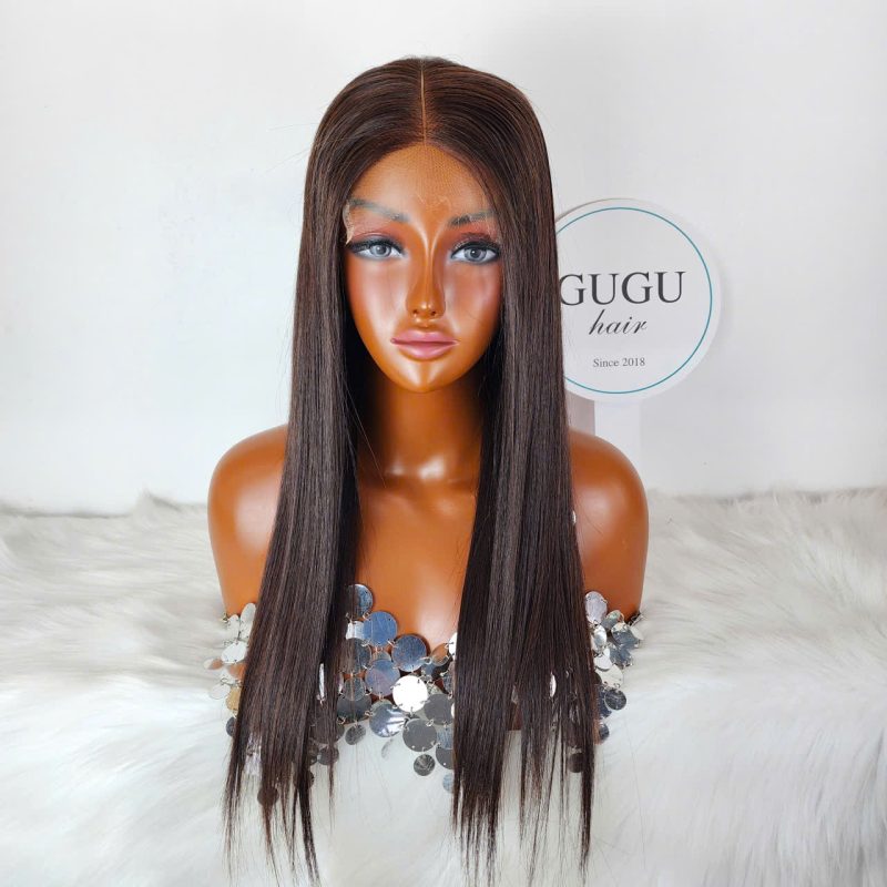 22 Inch Bone Straight Wig Vietnamese Hair 5x5 HD Lace | GUGUHAIR