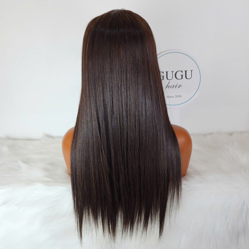 22 Inch Bone Straight Wig Vietnamese Hair 5x5 HD Lace | GUGUHAIR