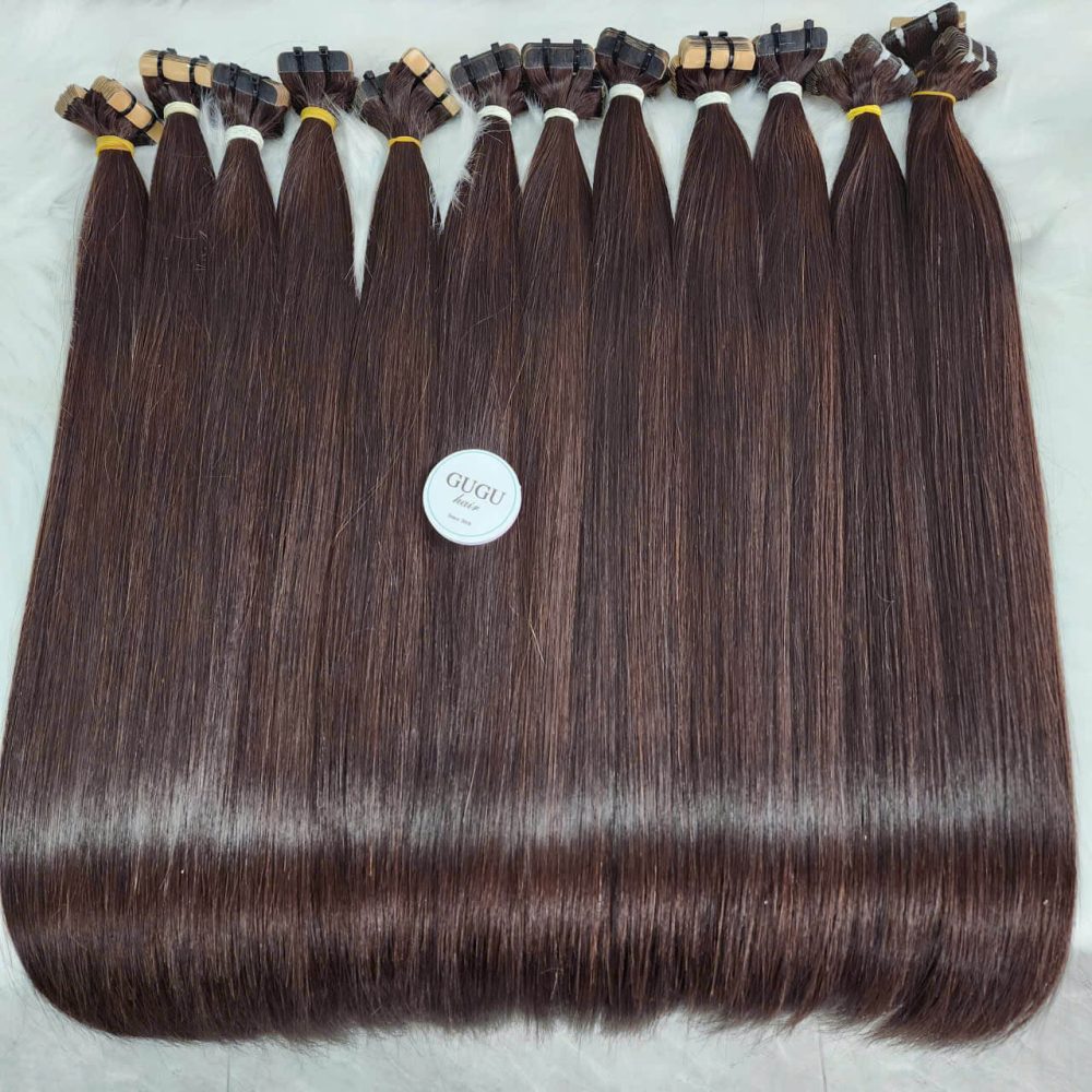 24 Inch Brown Tape-In Extensions – Vietnamese Human Hair