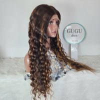 28 inch Deep Wave Lace Closure Wigs Human Hair