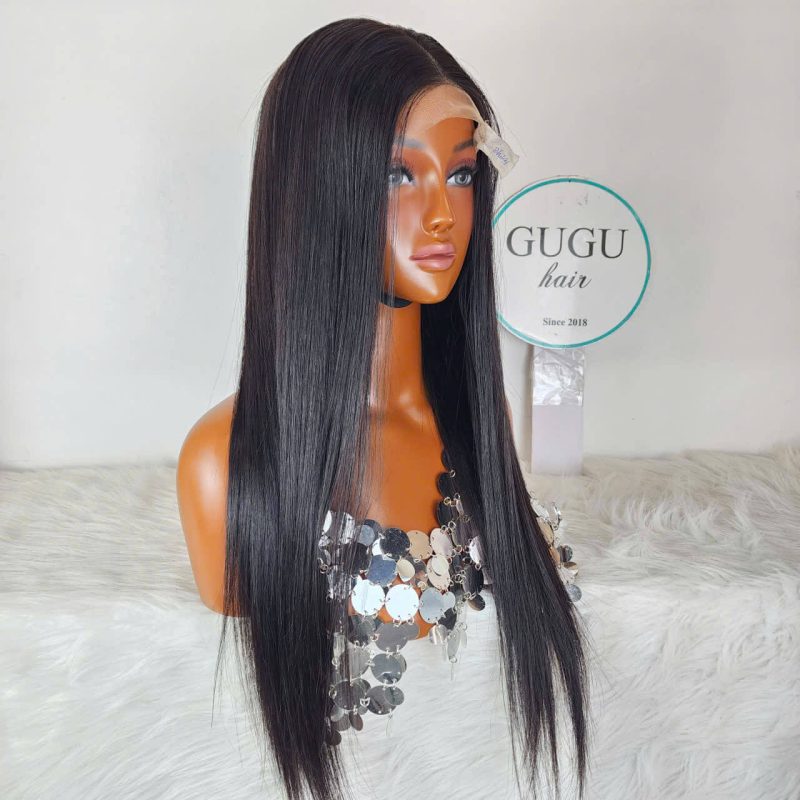 Straight HD Lace Wig 28 Inch – Natural Black Long Wig for Everyday Glam | GUGU Hair