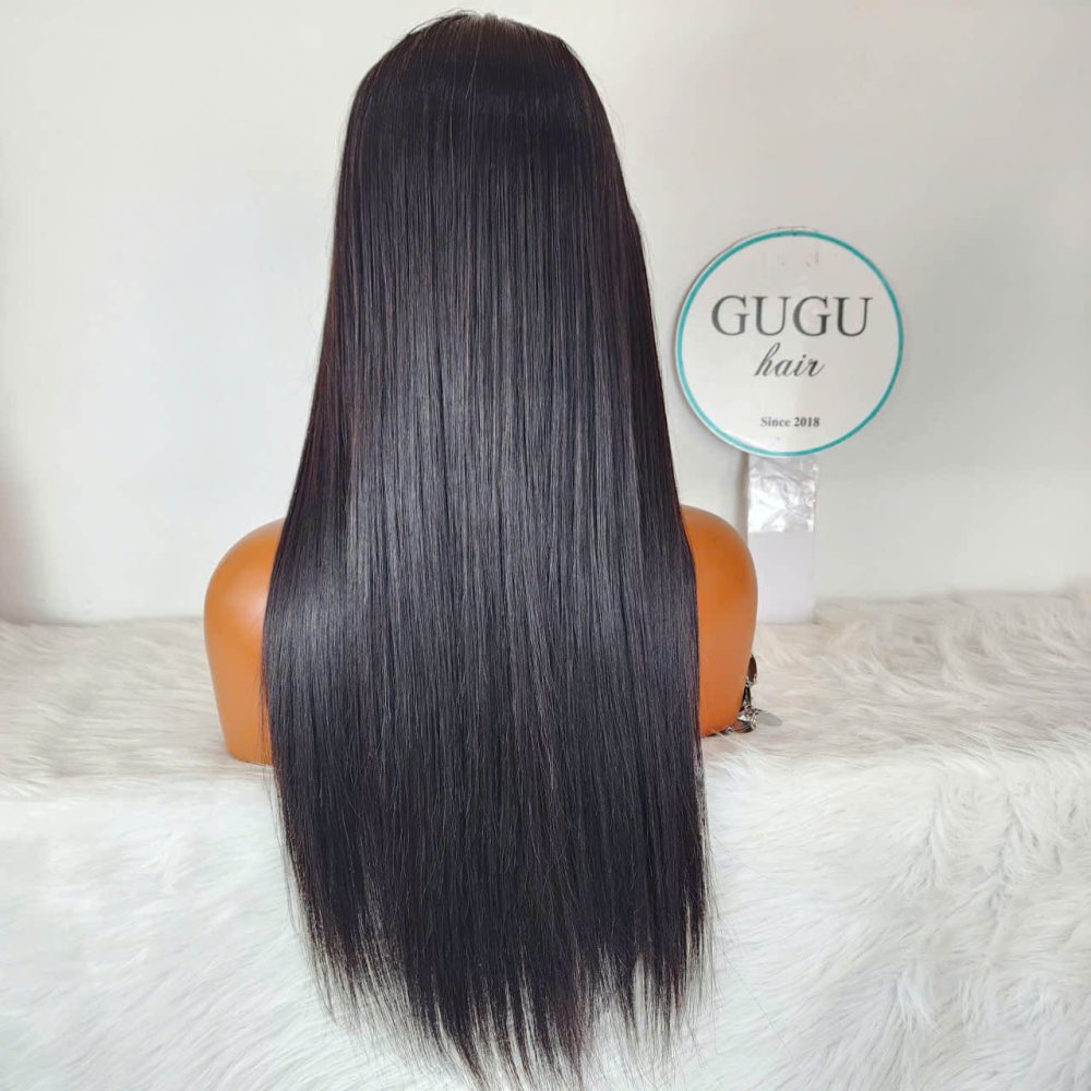 Straight HD Lace Wig 28 Inch – Natural Black Long Wig for Everyday Glam | GUGU Hair