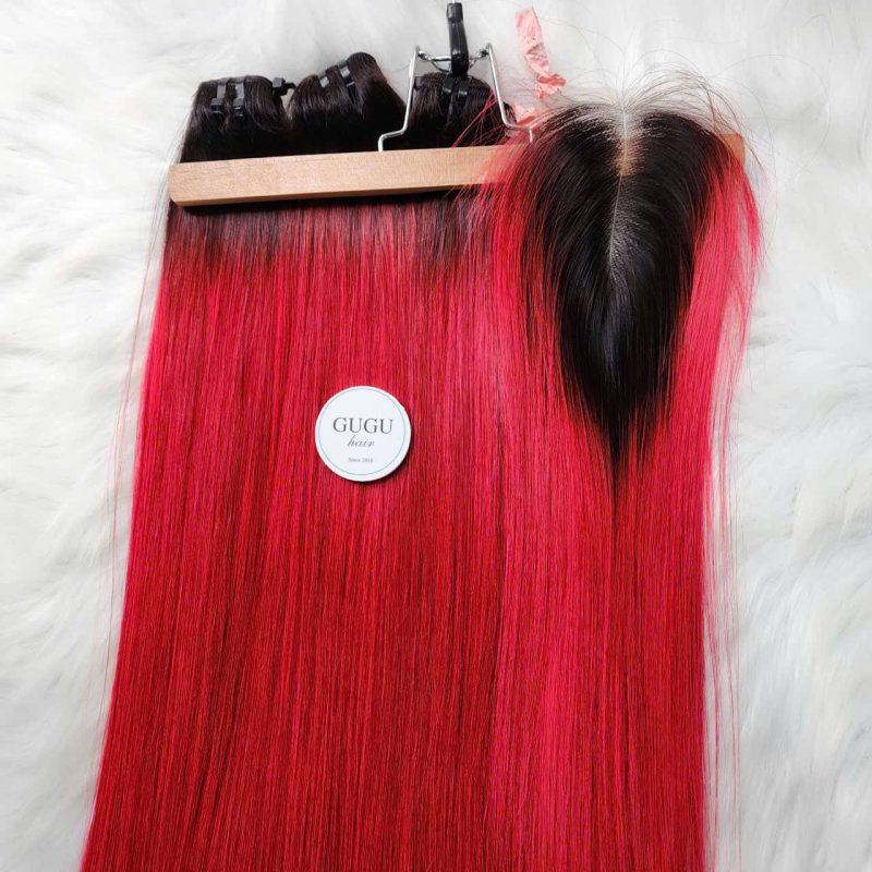 5x5 Pink Straight Lace Closure – 100% Human Hair Extensions