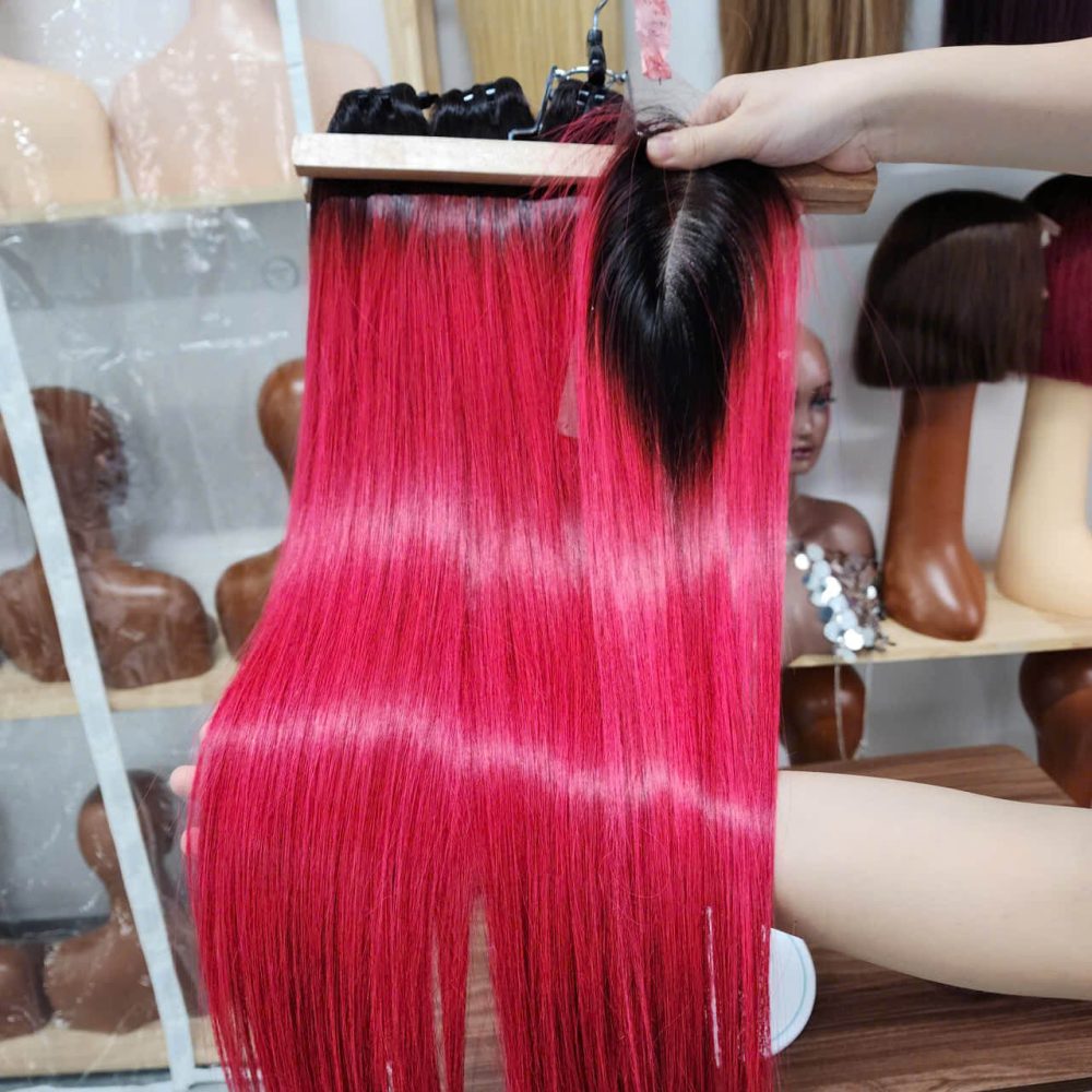 Vietnamese Pink Straight 5x5 Lace Closure Human Hair | GUGUHAIR