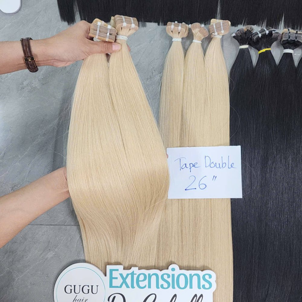26-inch-bone-straight-blonde-best-tape-in-hair-extensions-vietnamese-human-hair-guguhair.