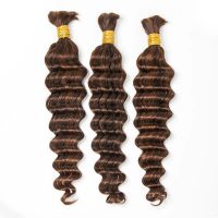 deep wave human braiding hair 24 inch