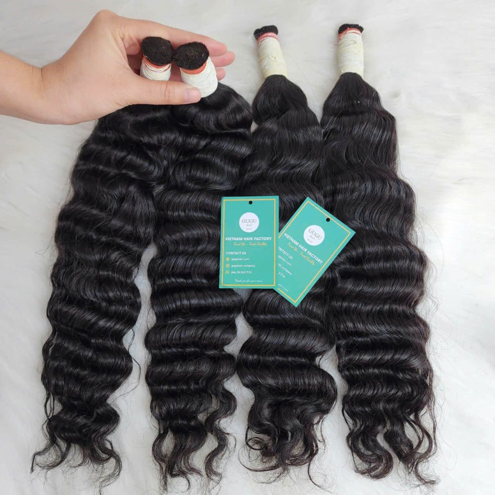 Deep Wave Bulk Human Hair For Braiding