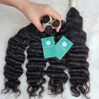 Deep Wave Bulk Human Hair For Braiding Natural Black Wholesale 5 Deep Wave Bulk Hair Extensions – Natural Look for Stunning Braids