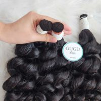 24inch Loose Wave Curly Bulk Hair For Braiding Human - GUGU HAIR 4 loose-wave-bulk-hair-vietnamese-human-hair-guguhai