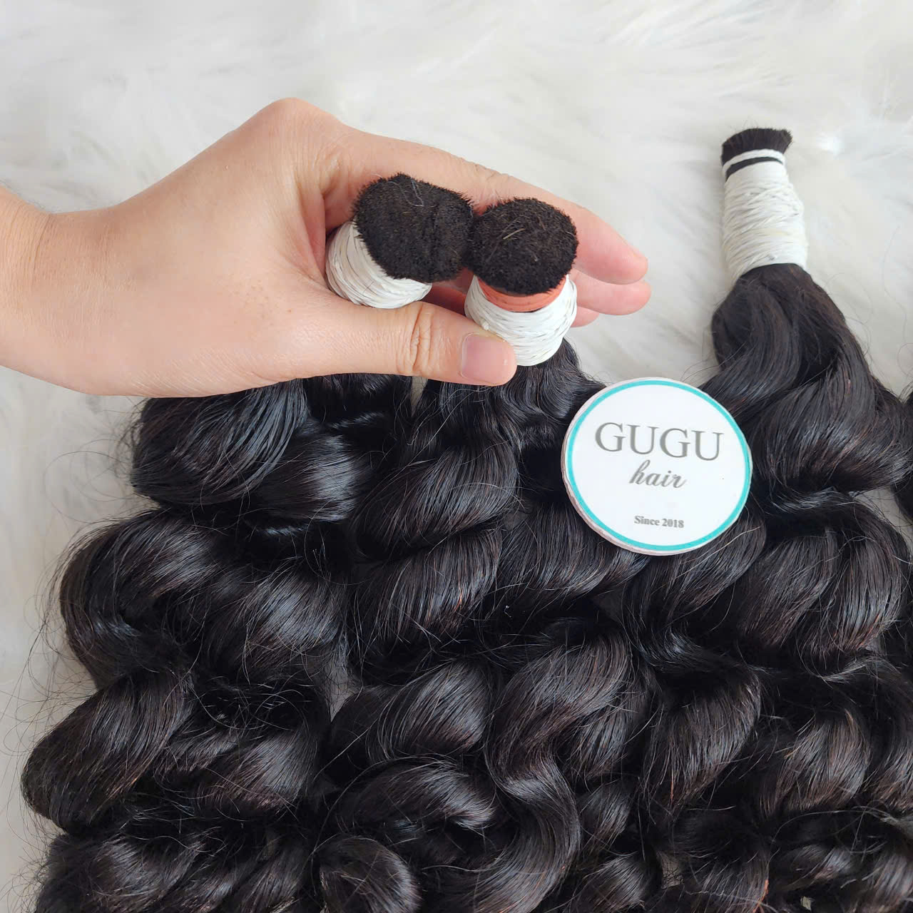 24inch Loose Wave Curly Bulk Hair For Braiding Human - GUGU HAIR 10 loose-wave-bulk-hair-vietnamese-human-hair-guguhai