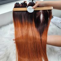 Ombre Copper Straight Lace Extensions – 100% Human Hair