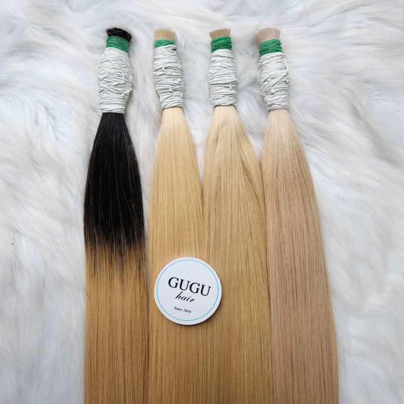 Blonde Bulk Hair Extensions 26 Inch – Premium Raw Vietnamese Human Hair