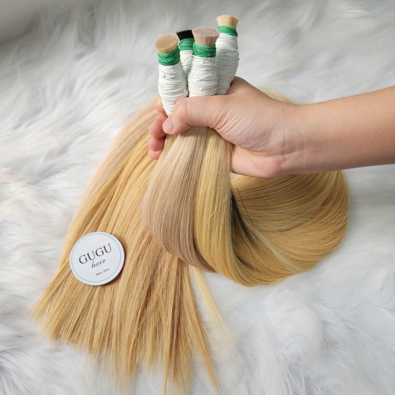 Blonde Bulk Hair Extensions 26 Inch – Premium Raw Vietnamese Human Hair