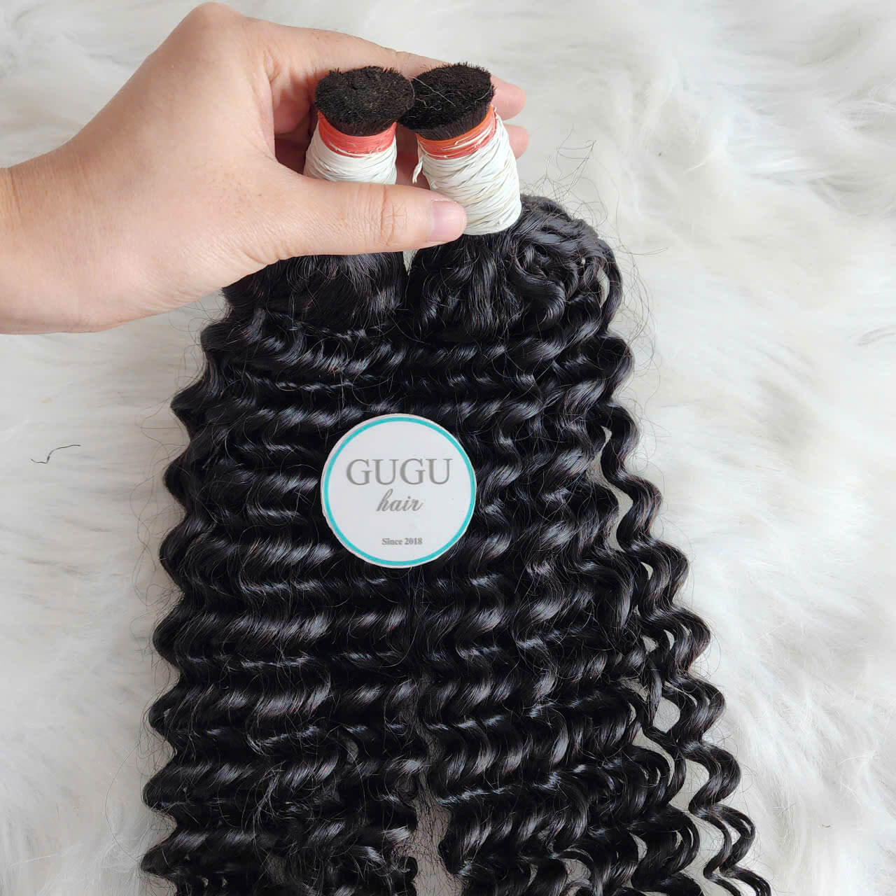 26 Inch Water Wave Bulk Hair Extensions Natural Black