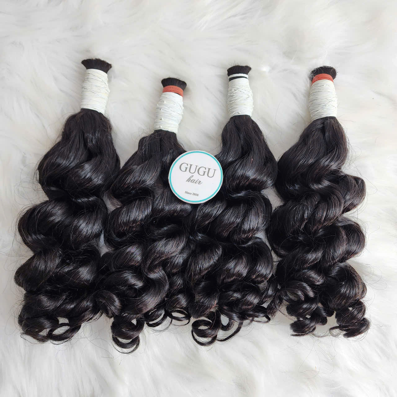 24inch Loose Wave Curly Bulk Hair For Braiding Human