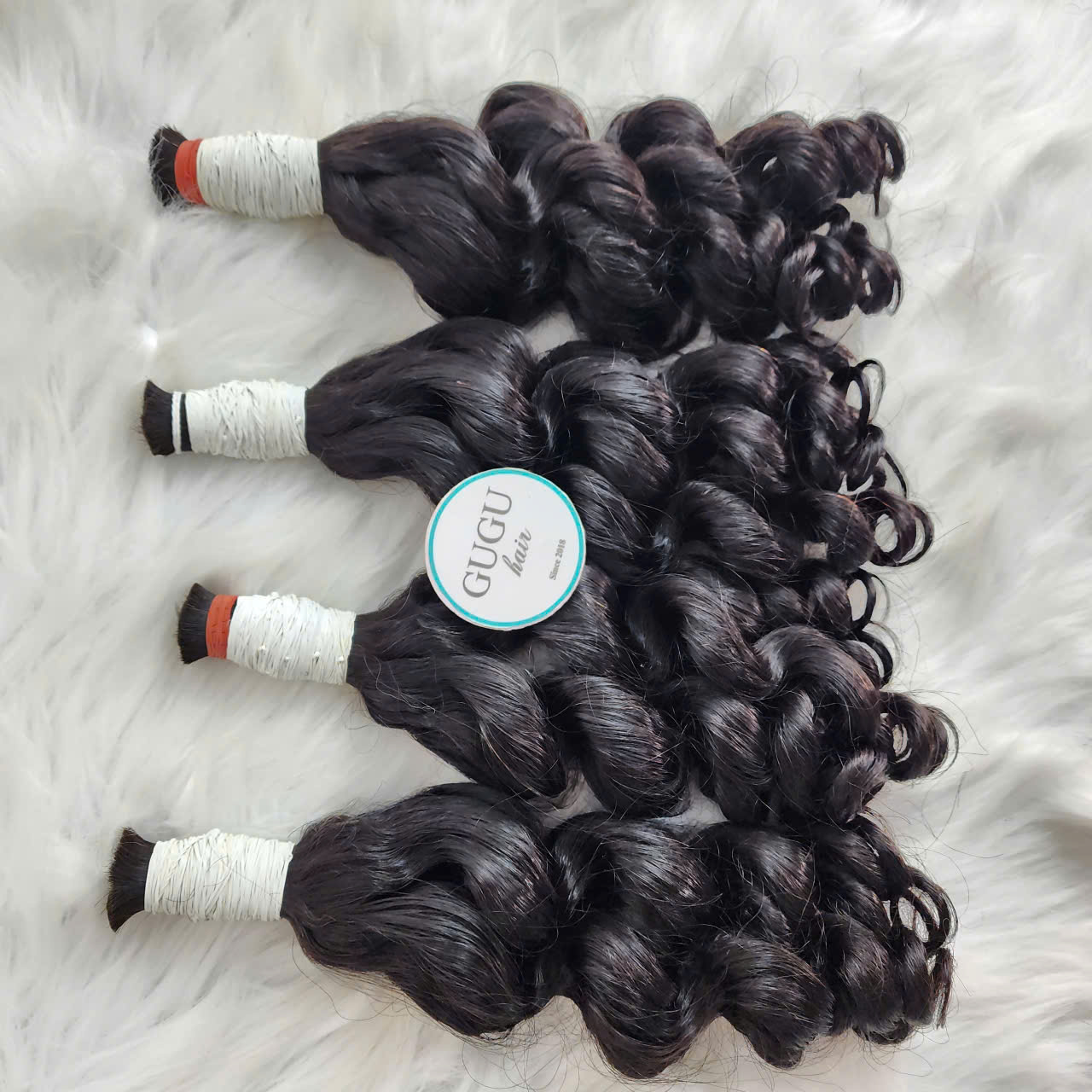 24inch Loose Wave Curly Bulk Hair For Braiding Human