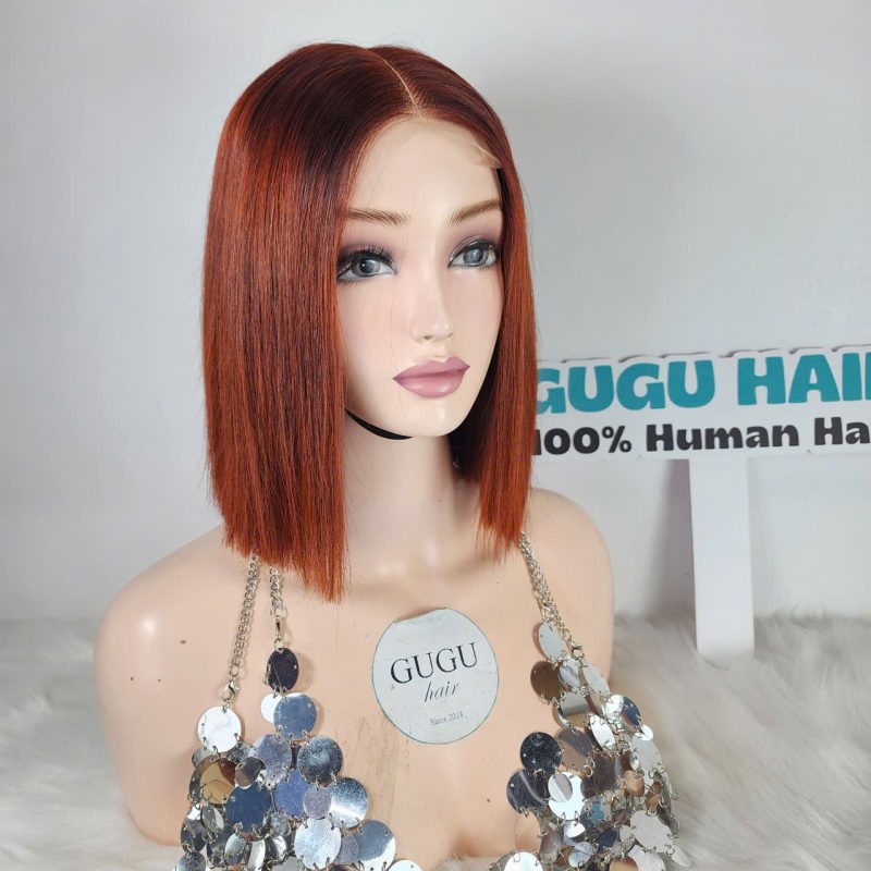 10 inch Bob Wig Human Hair – Sleek Straight Short Wig for Women