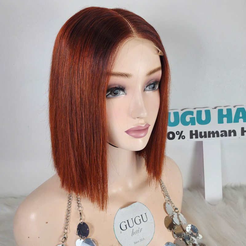 10 inch Bob Wig Human Hair – Sleek Straight Short Wig for Women