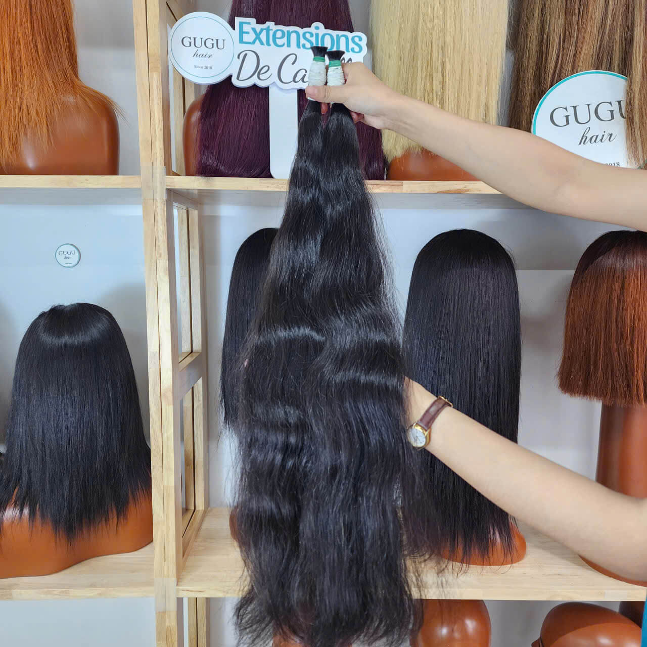 22 Inch Bone Straight Braiding Hair - Bulk Hair Extensions