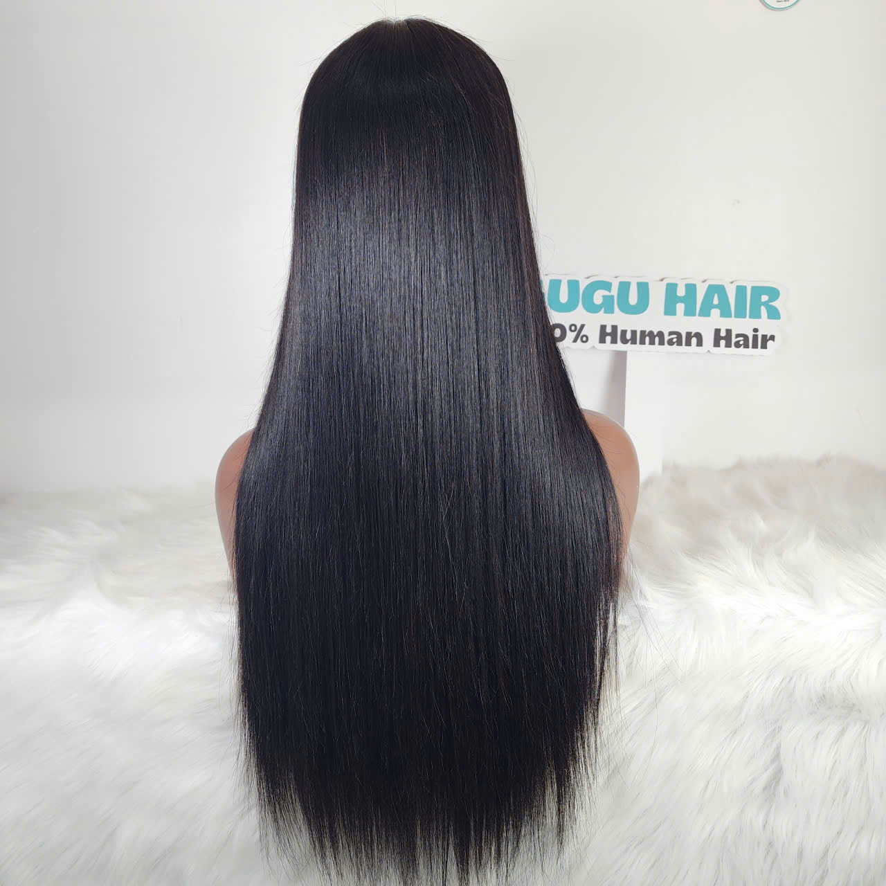22 Inch Bone Straight Wig with 4x4 Transparent Lace – 100% Human Hair