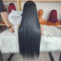 32 Inch Bone Straight Natural Color Raw Vietnamese Human Hair Wig 6 32 Inch Bone Straight Hair Wig Natural Color